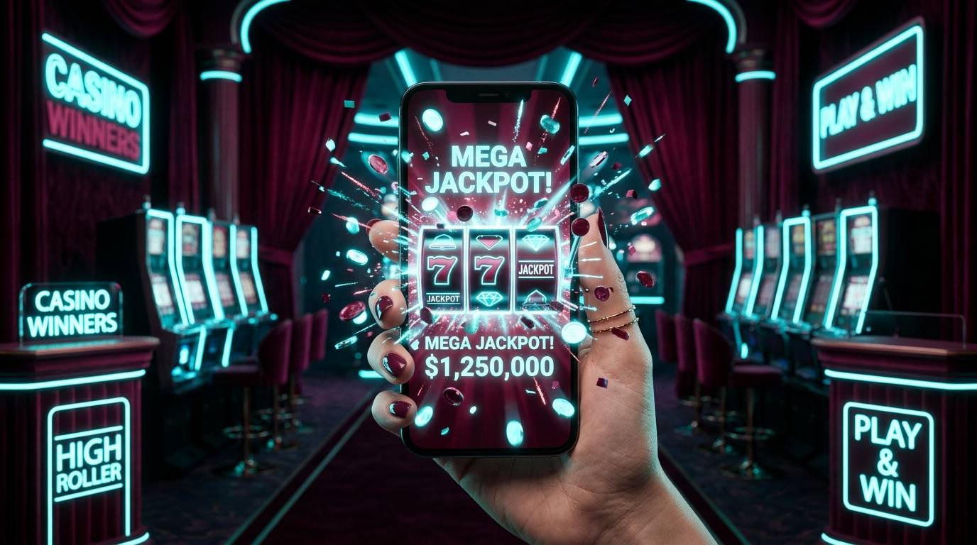 Kotak hadiah digital bersinar memunculkan kepingan koin emas dan persentase bonus 100%