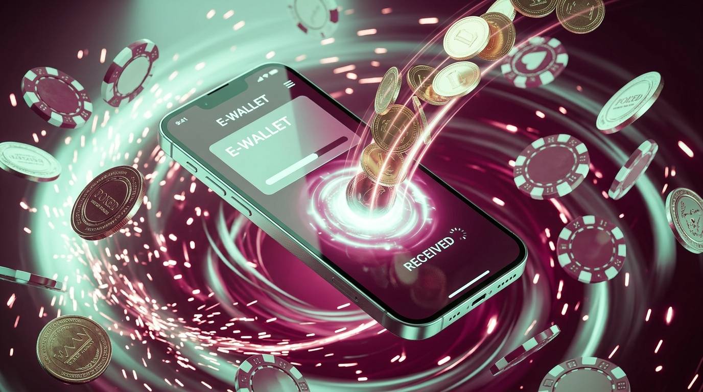 Visualisasi gedung perbankan tradisional dan aplikasi dompet digital di smartphone