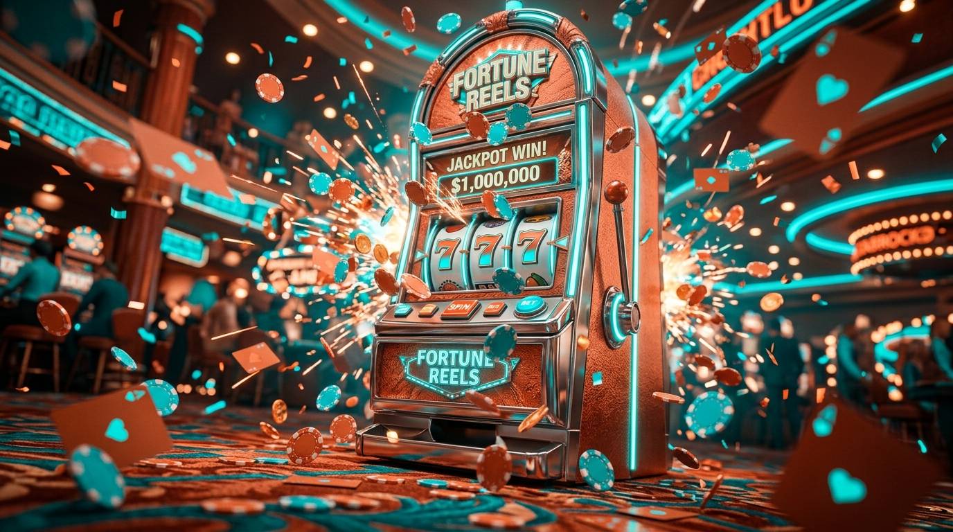 Cetak biru bercahaya yang memetakan strategi pada tampilan mesin slot digital