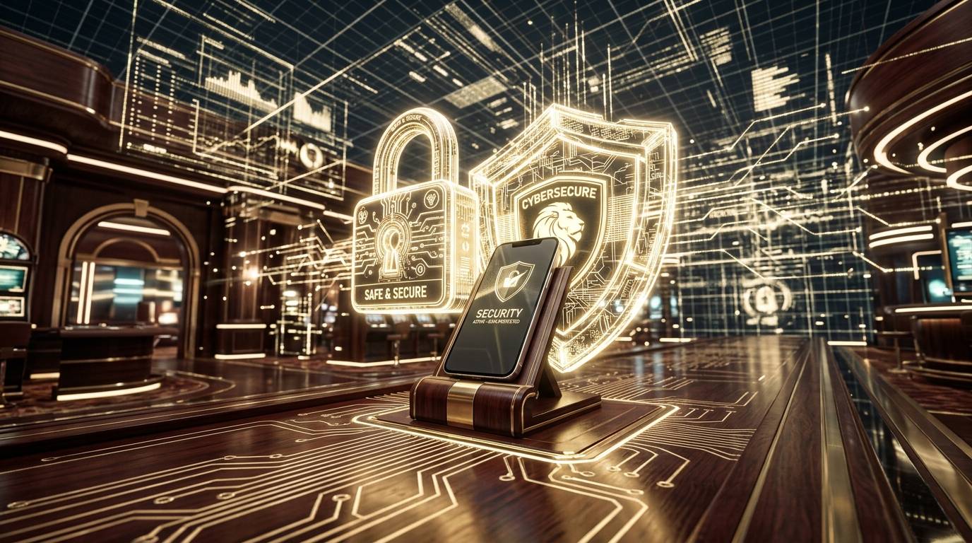 Perisai digital bercahaya yang melindungi aliran data sebagai representasi teknologi enkripsi SSL